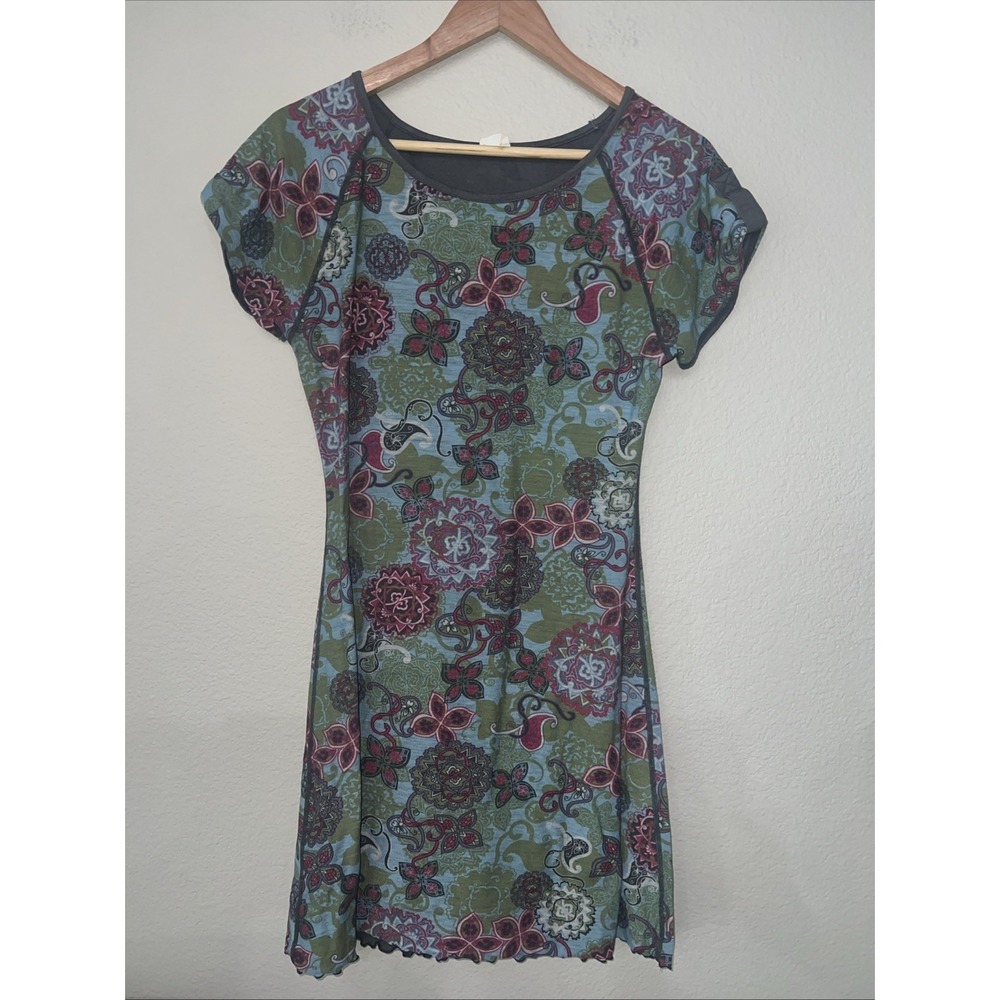 Title Nine Athletic Dress Short Sleeve TEAL/PINK/GRN VTG Piece SMALL